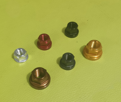 Colorful anodizing aluminium nuts