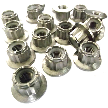 Titanium bi-hex nylon selflock nut